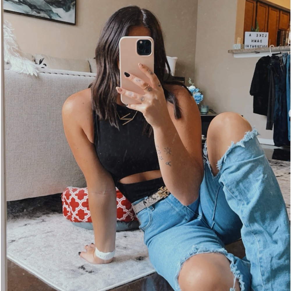 Nasty Gal Black Bodysuit.
